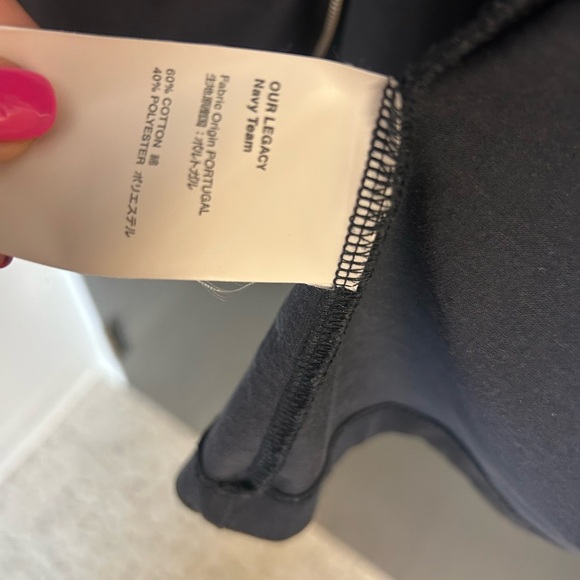 Our Legacy EUC men’s size 46 (oversized S) dark navy deconstructed Shirt /Jacket - Picture 12 of 14